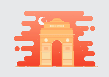 India Gate Landmark Illustration - vector #404783 gratis